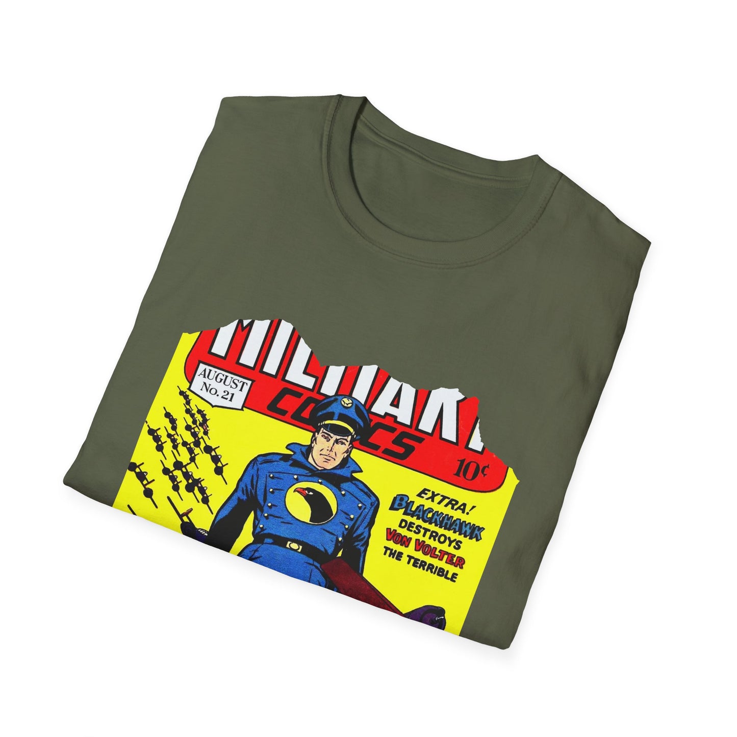 Vintage-Inspired Comic Cover Unisex Softstyle Tee - Old School Male 