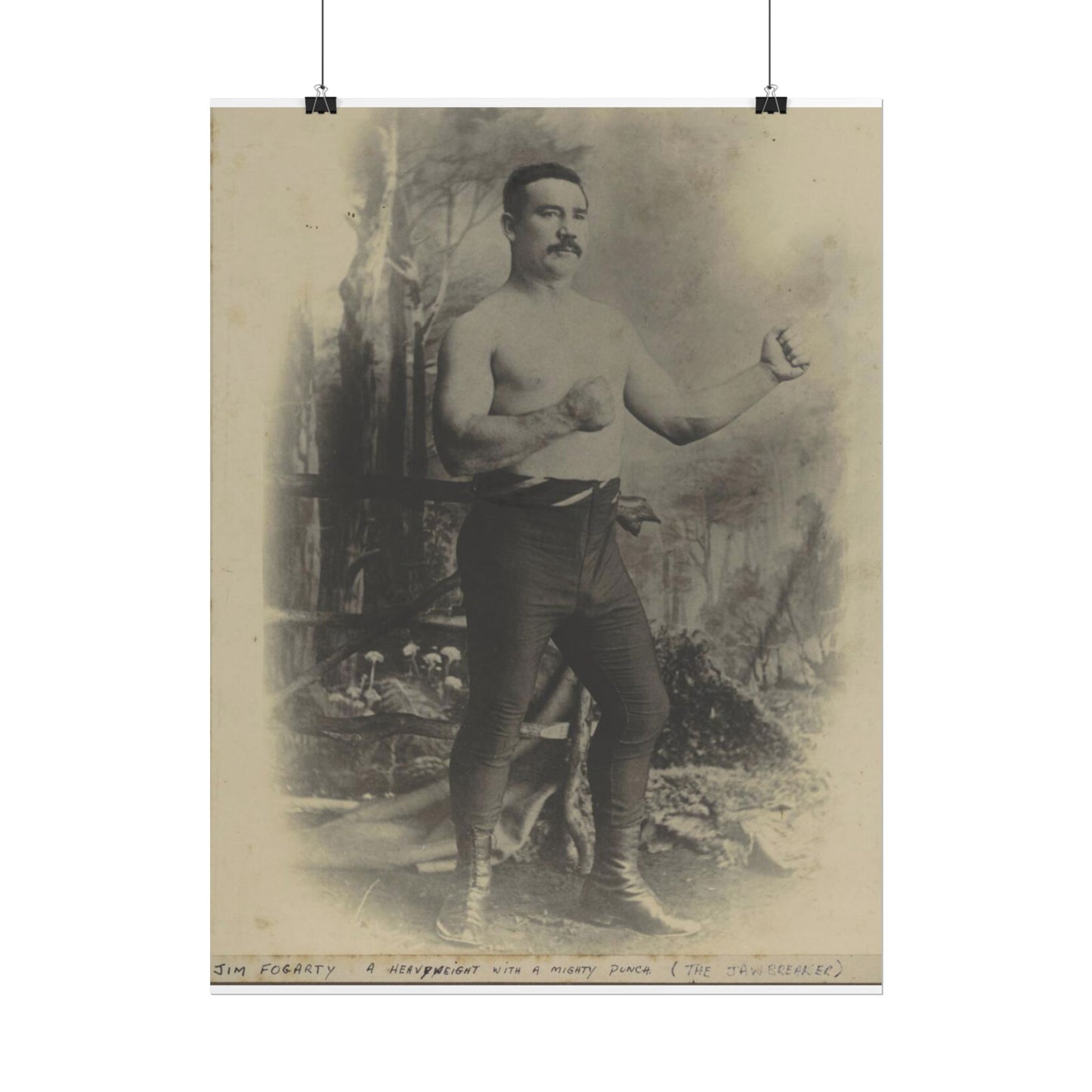 Legendary Fighter Jim Fogarty Posing Poster -