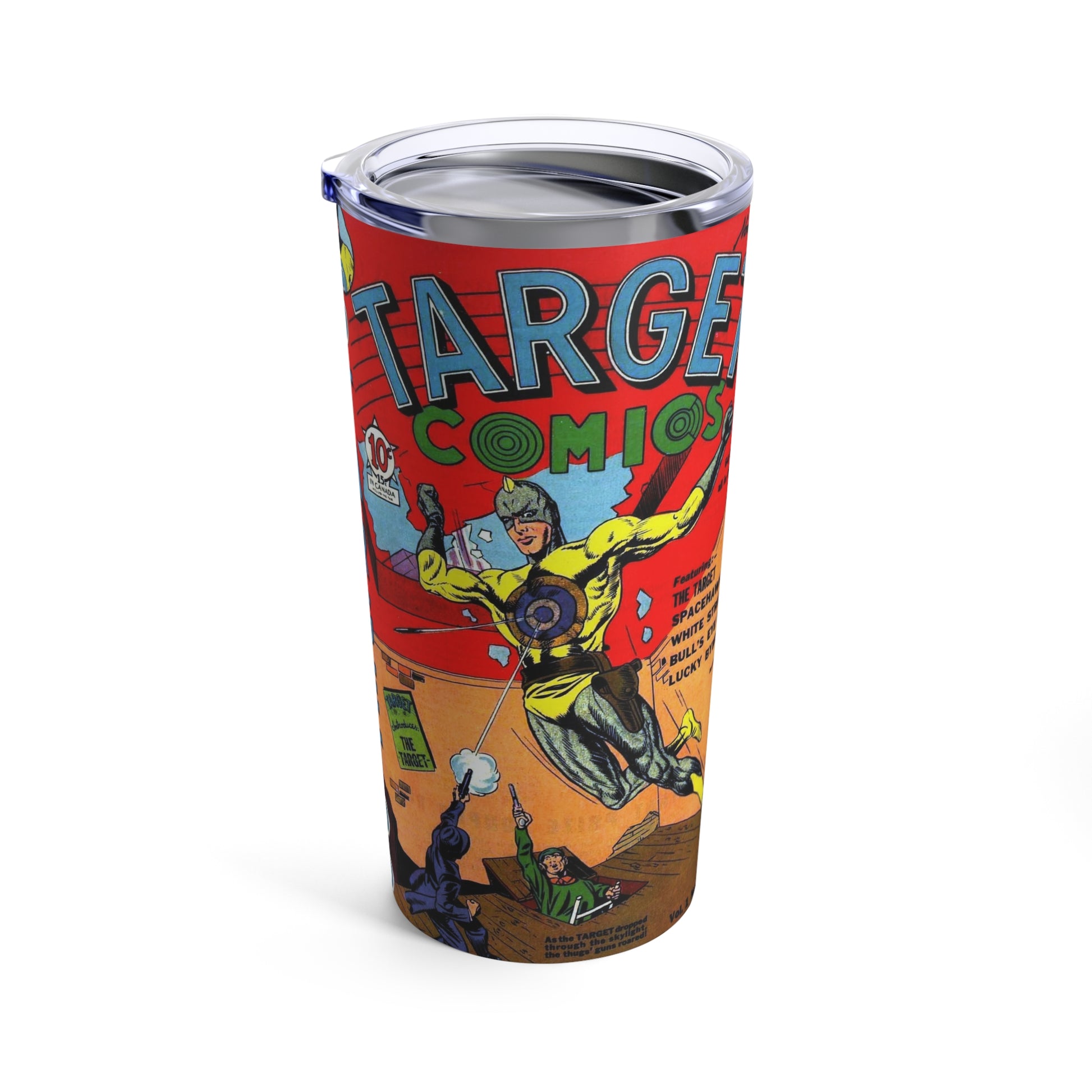 Vintage Comic-Inspired 20oz Insulated Tumbler - Old School Male 