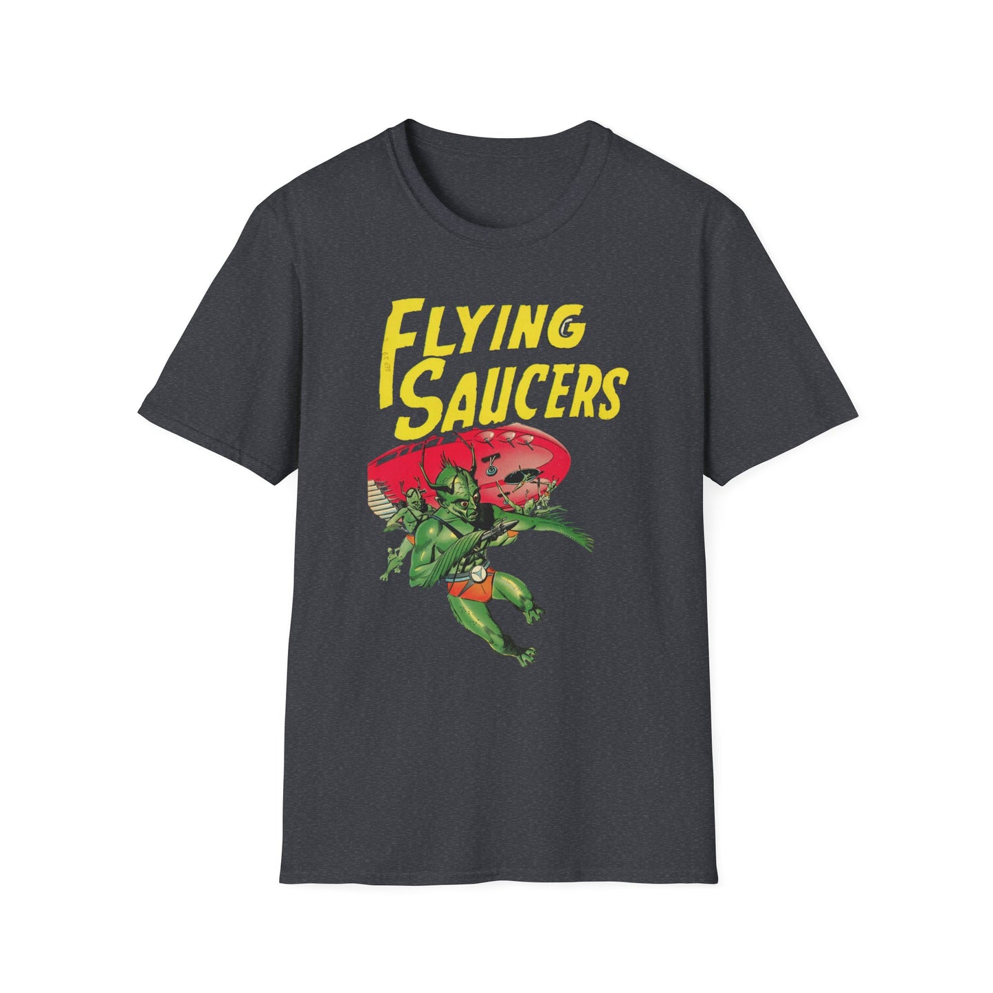 Vintage Sci-Fi T-Shirt - 100% Cotton Unisex Tee with Iconic Flying Saucers Design