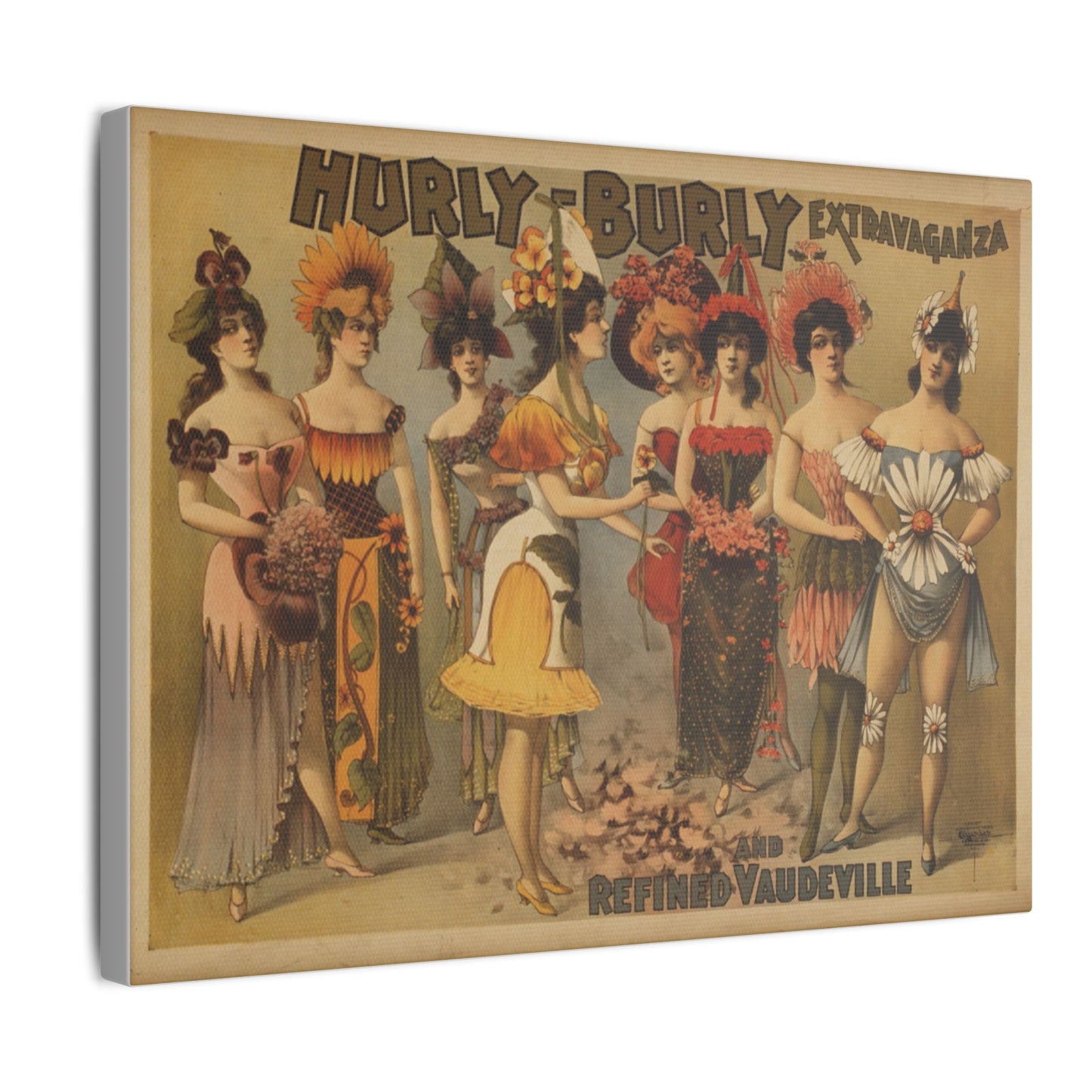 Retro Burlesque Canvas Artwork - Nostalgic Vintage Print