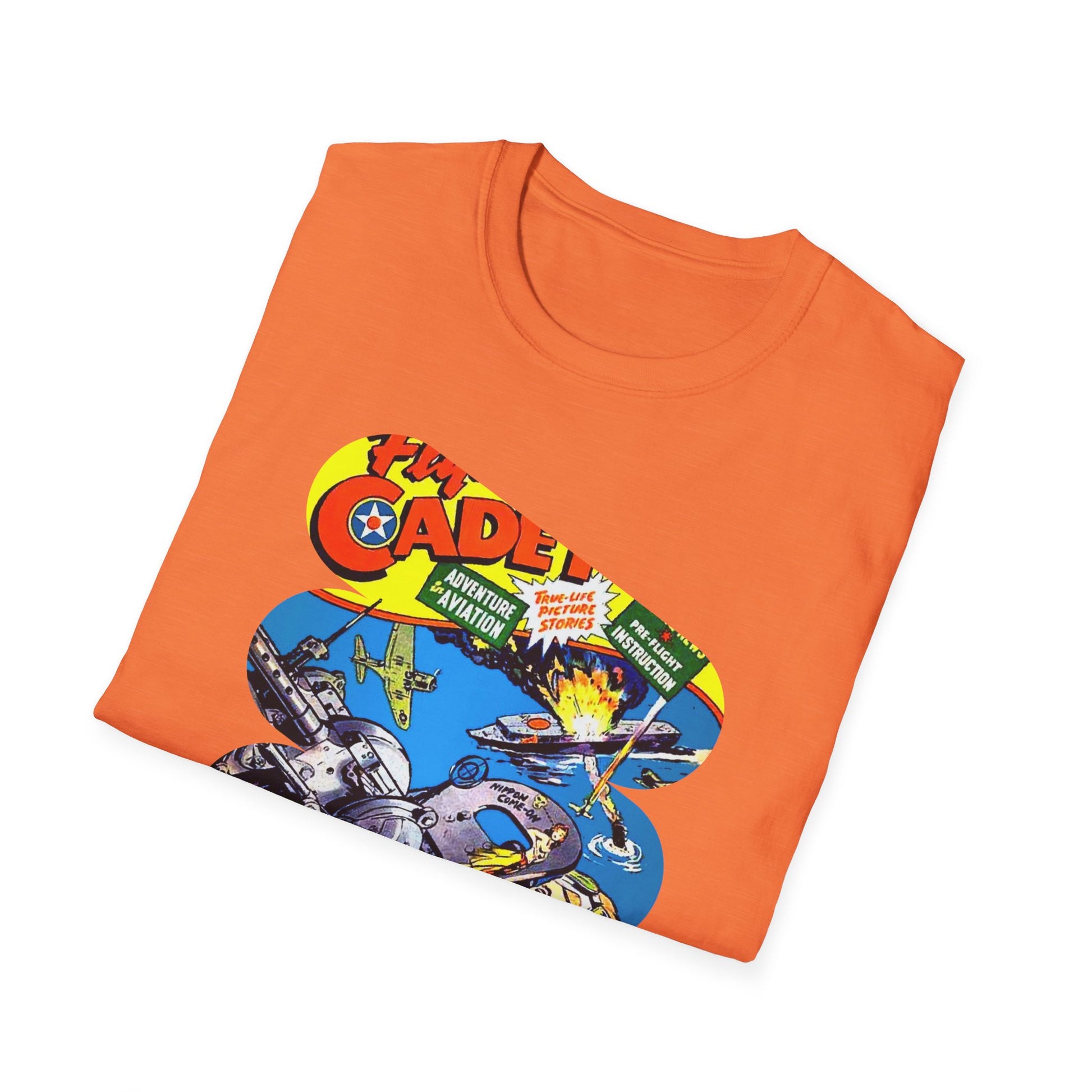 Vintage Comic Book Cover Unisex Softstyle Tee - Old School Male 