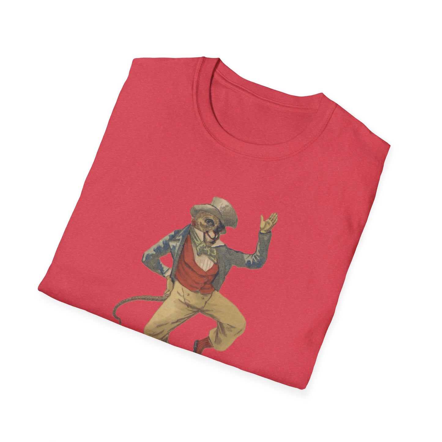 Humorous dancing monkey Unisex Softstyle T-Shirt