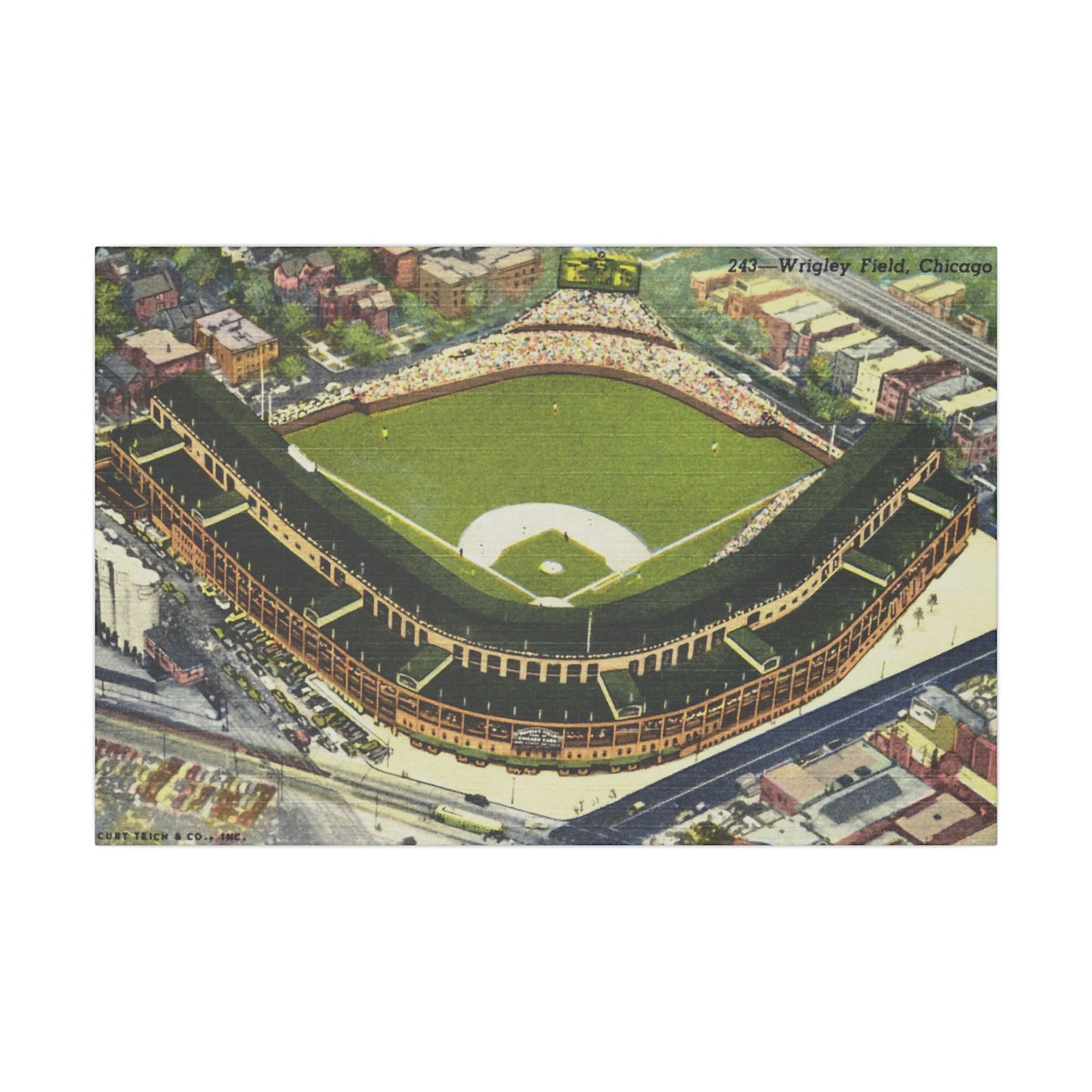 Nostalgic Wrigley Field Canvas Art Print