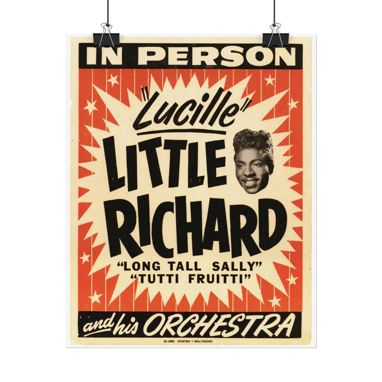 Retro Little Richard Concert Poster Poster Print - Old School Male 