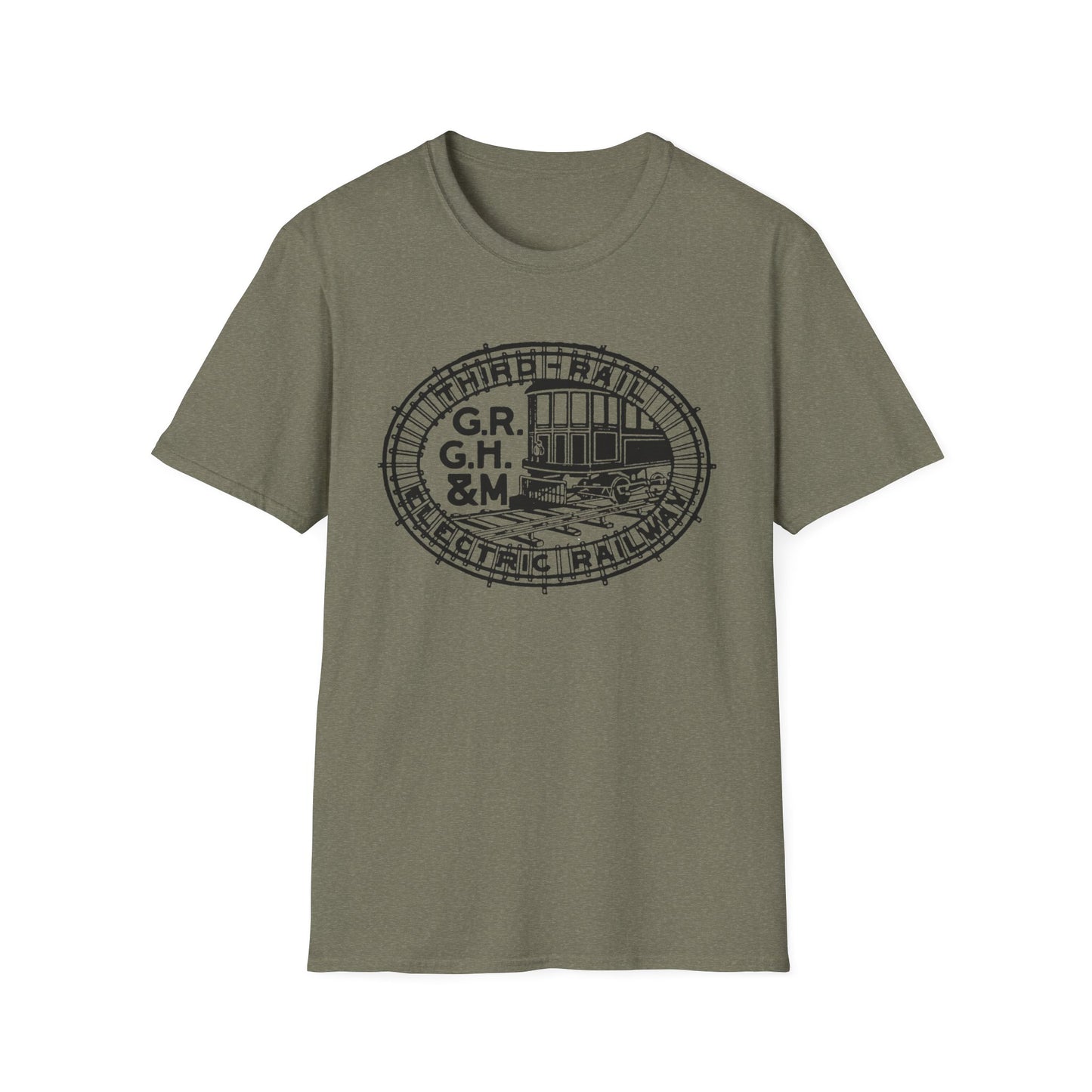 All Aboard The Style Express! Vintage Railroad Logo T-Shirt - 100% Cotton Comfort for Train Lovers!