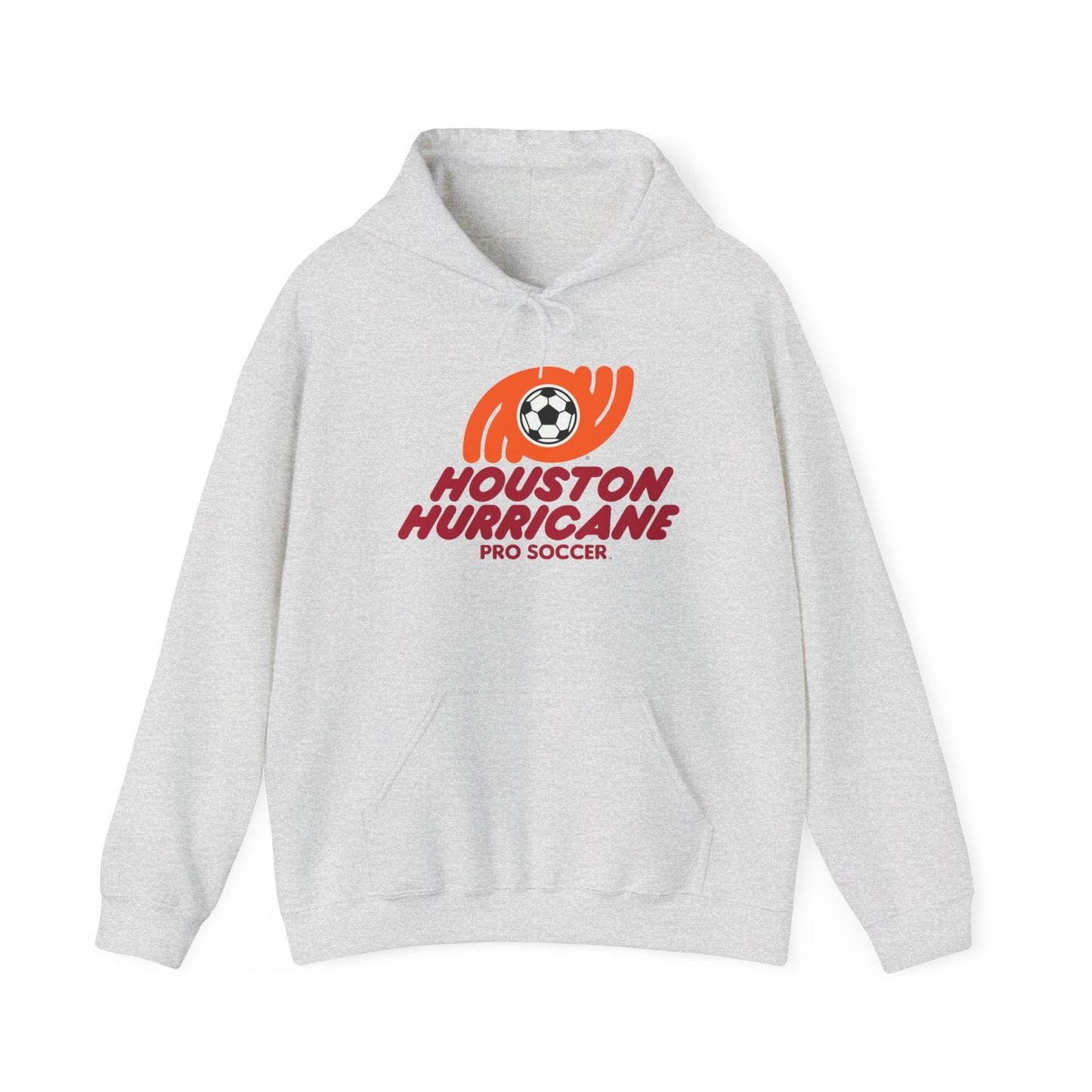 Houston Hurricane Soccer Hoodie - Unisex, Cozy Cotton-Poly Blend, Adjustable Hood, Pouch Pocket