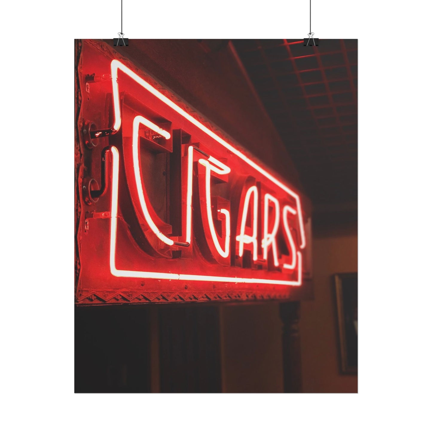 Neon Cigar Sign Poster