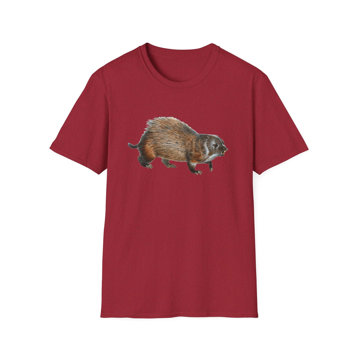 Vintage-inspired Unisex Soft Cotton Beaver Tee - Old School Male 