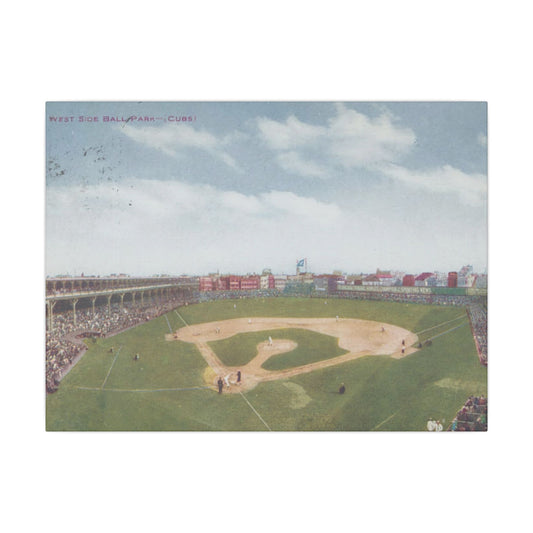 Vintage Chicago West Side Ballpark Canvas Art - Eco-Friendly Decor for Baseball Lovers