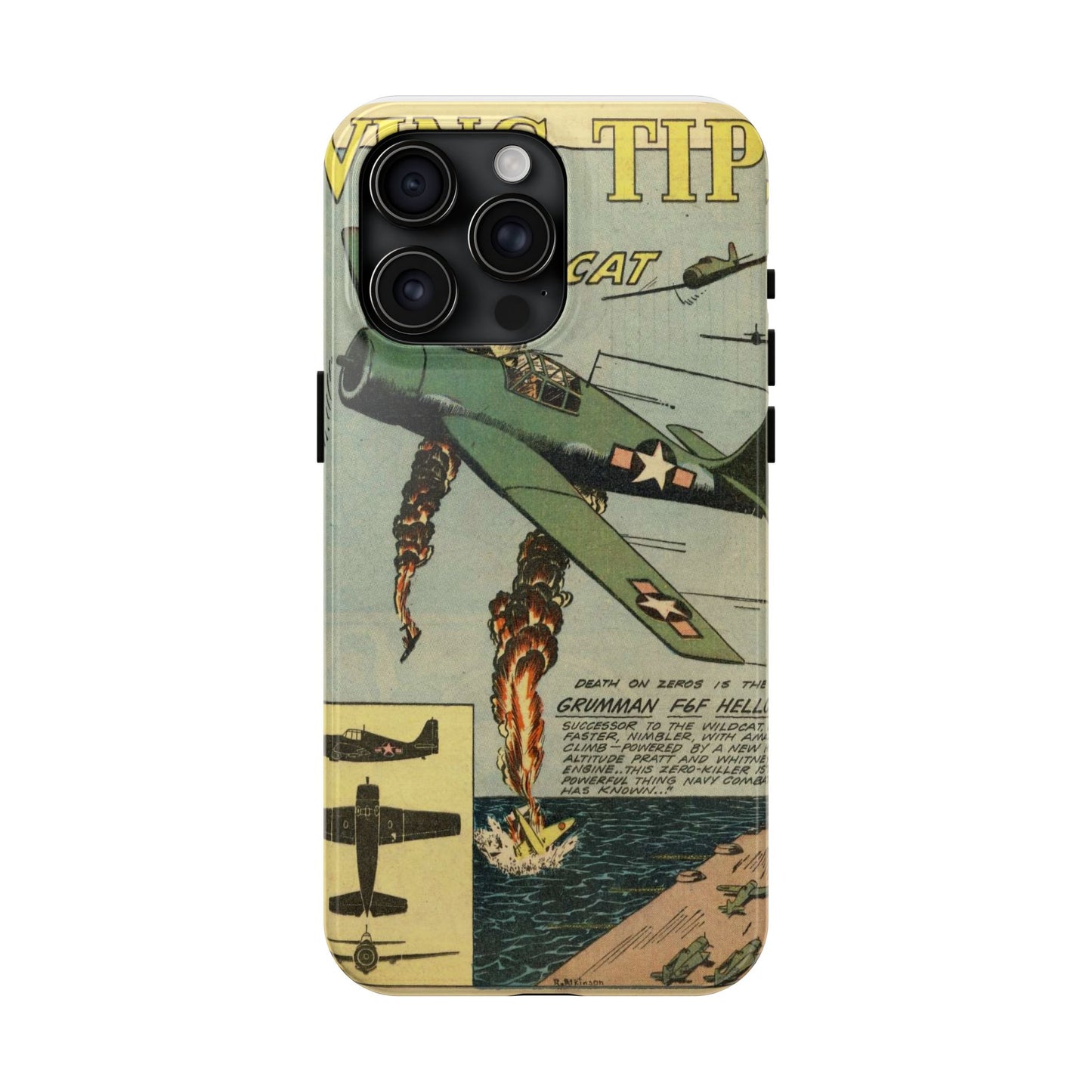 Retro Wings Comic Page Tough Phone Cases - Old School Male 