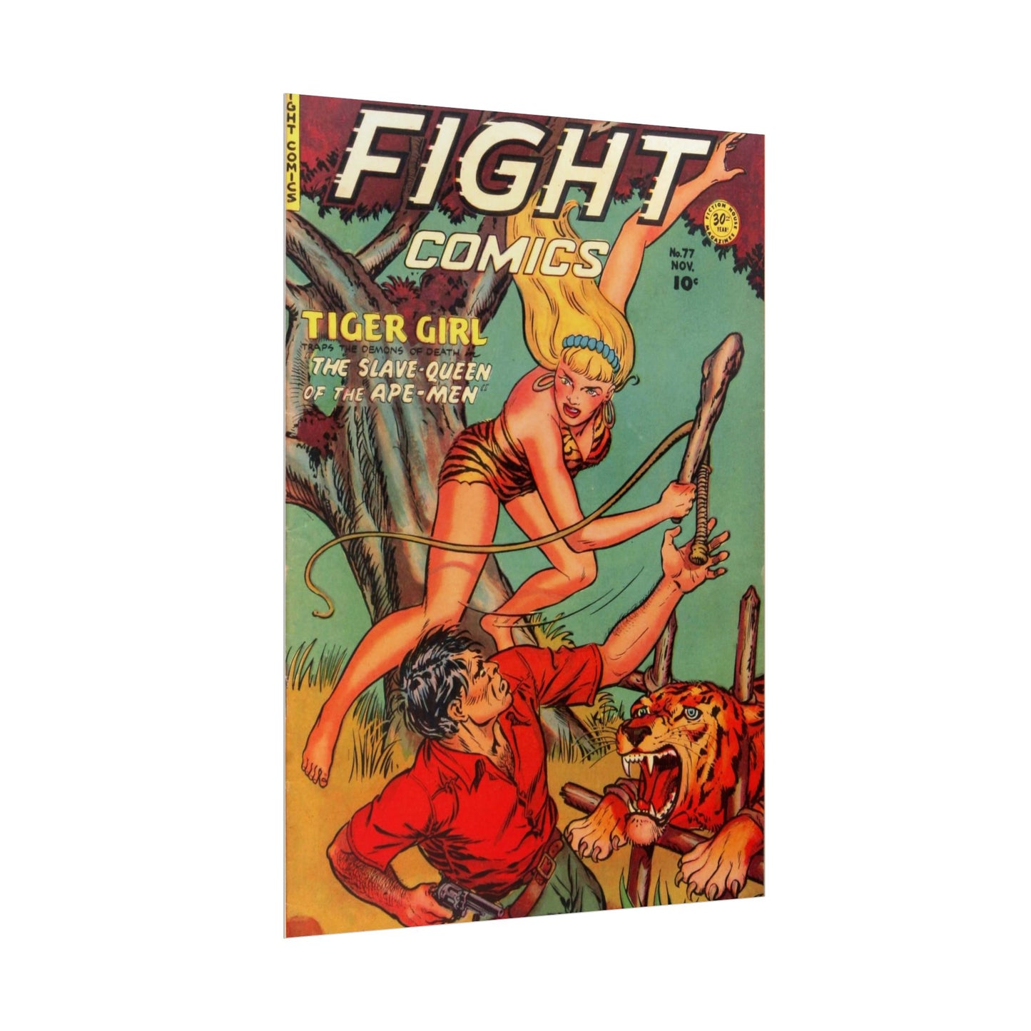 Vintage Fight Comics Rolled Poster