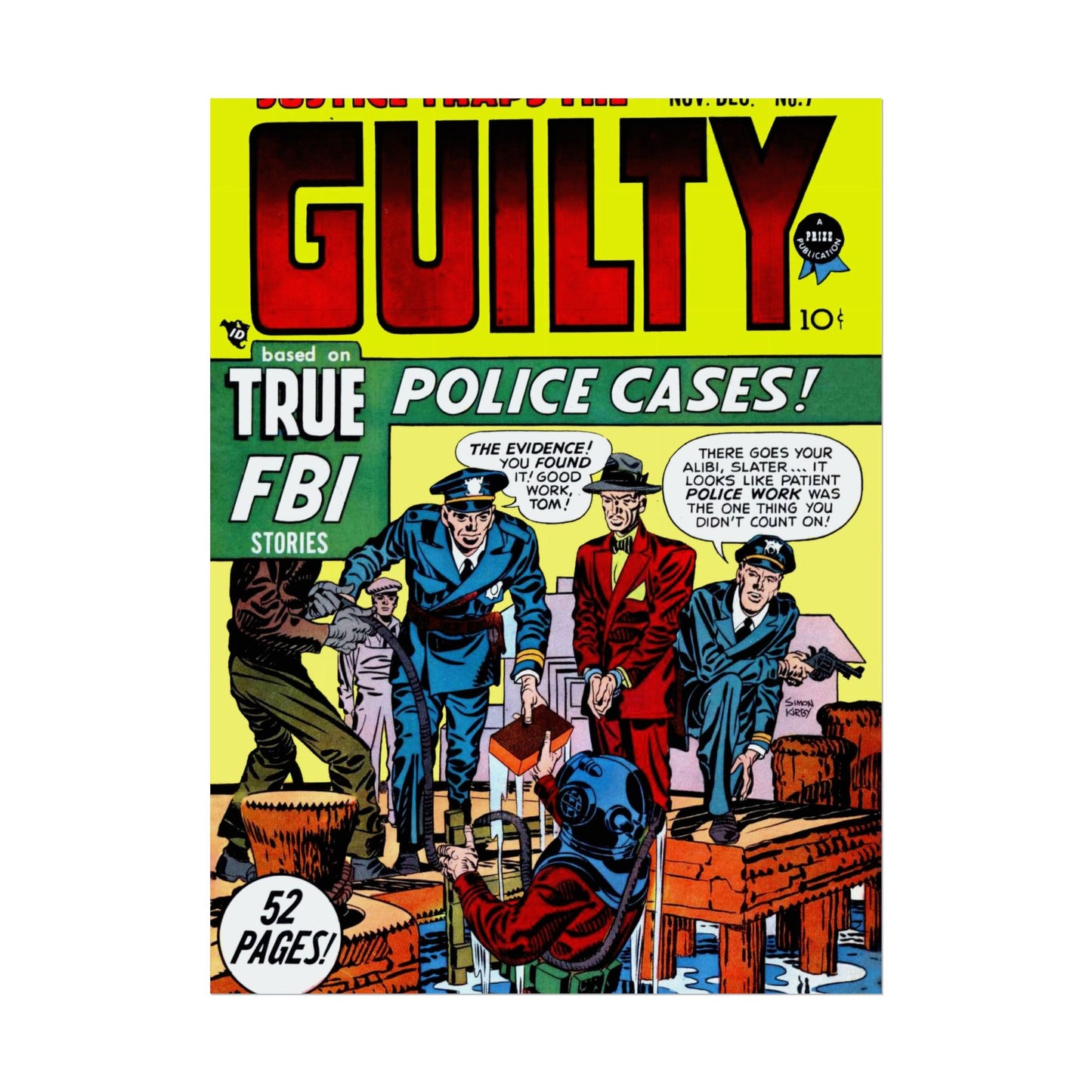 Retro Guilty Comic Book Cover poster - Old School Male 