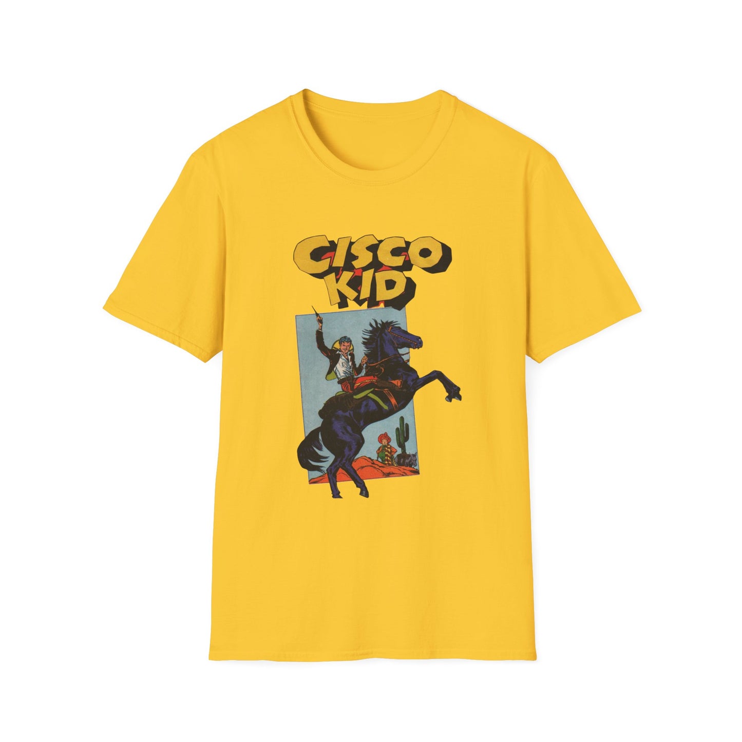 Retro Cisco Kid Comic Book T-Shirt - 100% Cotton, Classic Fit, Perfect for Comic Fans!