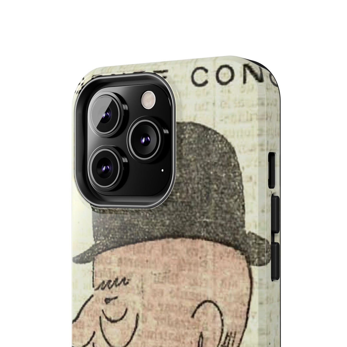 Dapper Gent in Bowler Hat Phone Case - Old School Male 