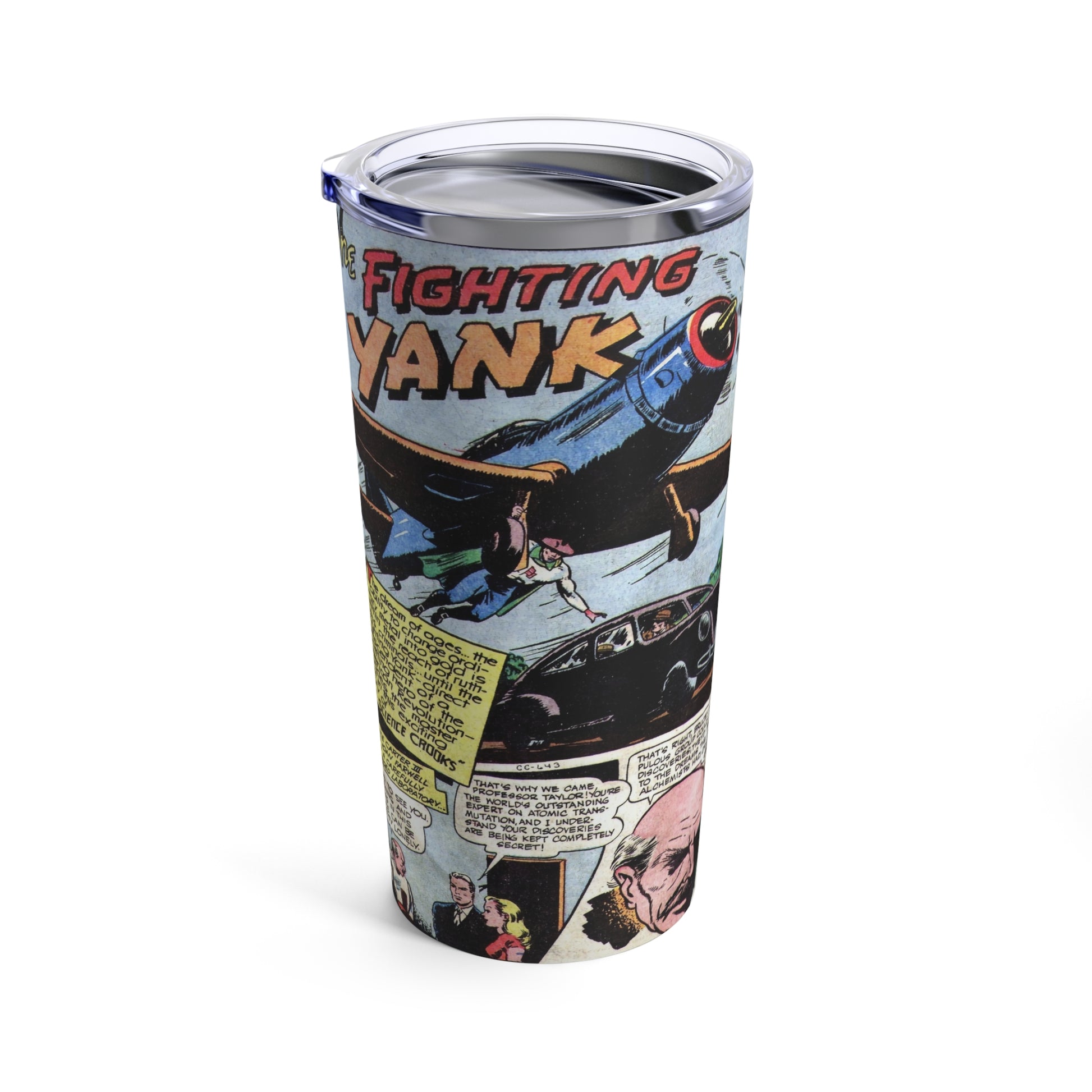 Fighting Yank 20oz Insulated Tumbler - Old School Male 