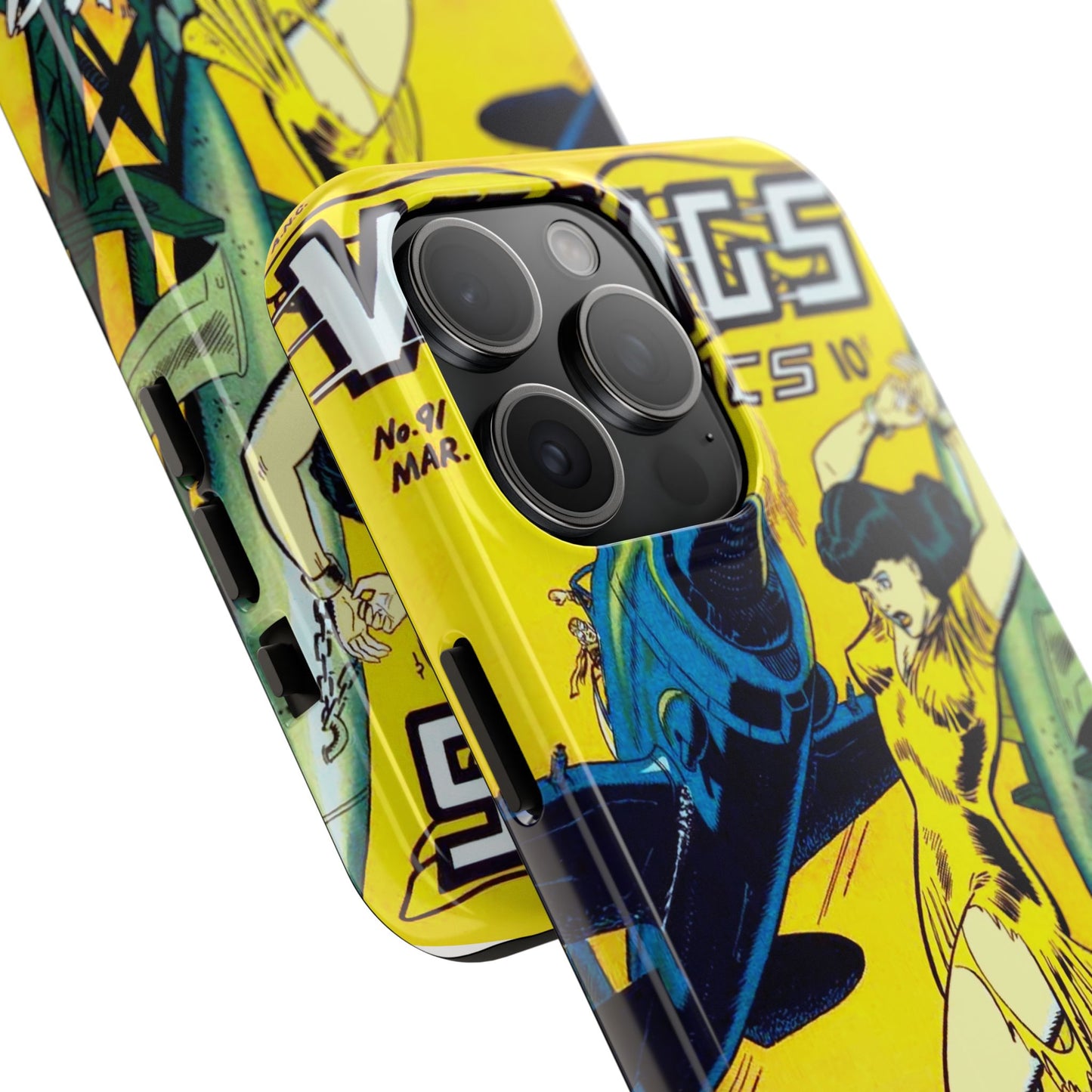 Vintage Comic Book Phone Case - Retro Design Shield