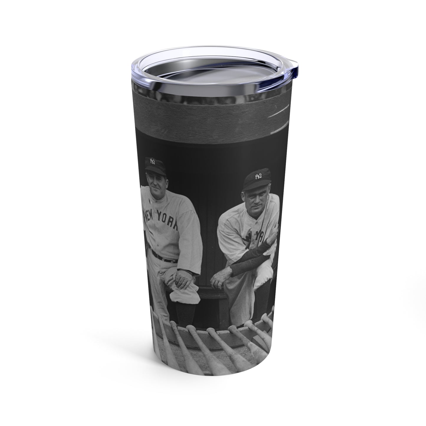 Vintage Baseball Tumbler 20oz with Babe Ruth Design - Old School Male 