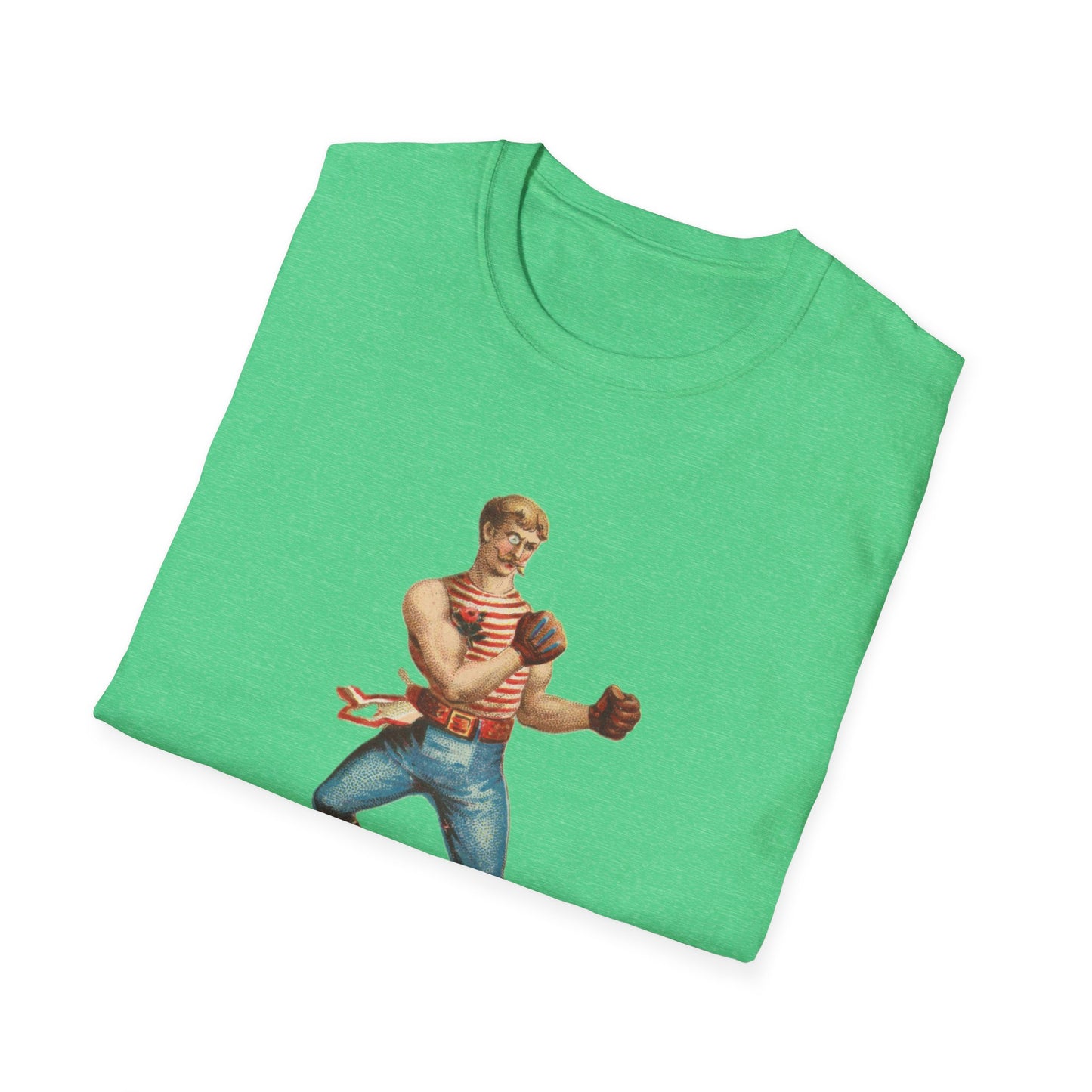 Vintage Boxer Pose Unisex Soft Cotton Tee