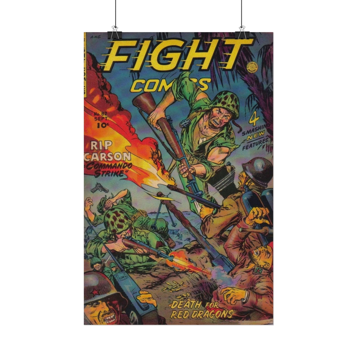 Retro Fight Comics Poster Print