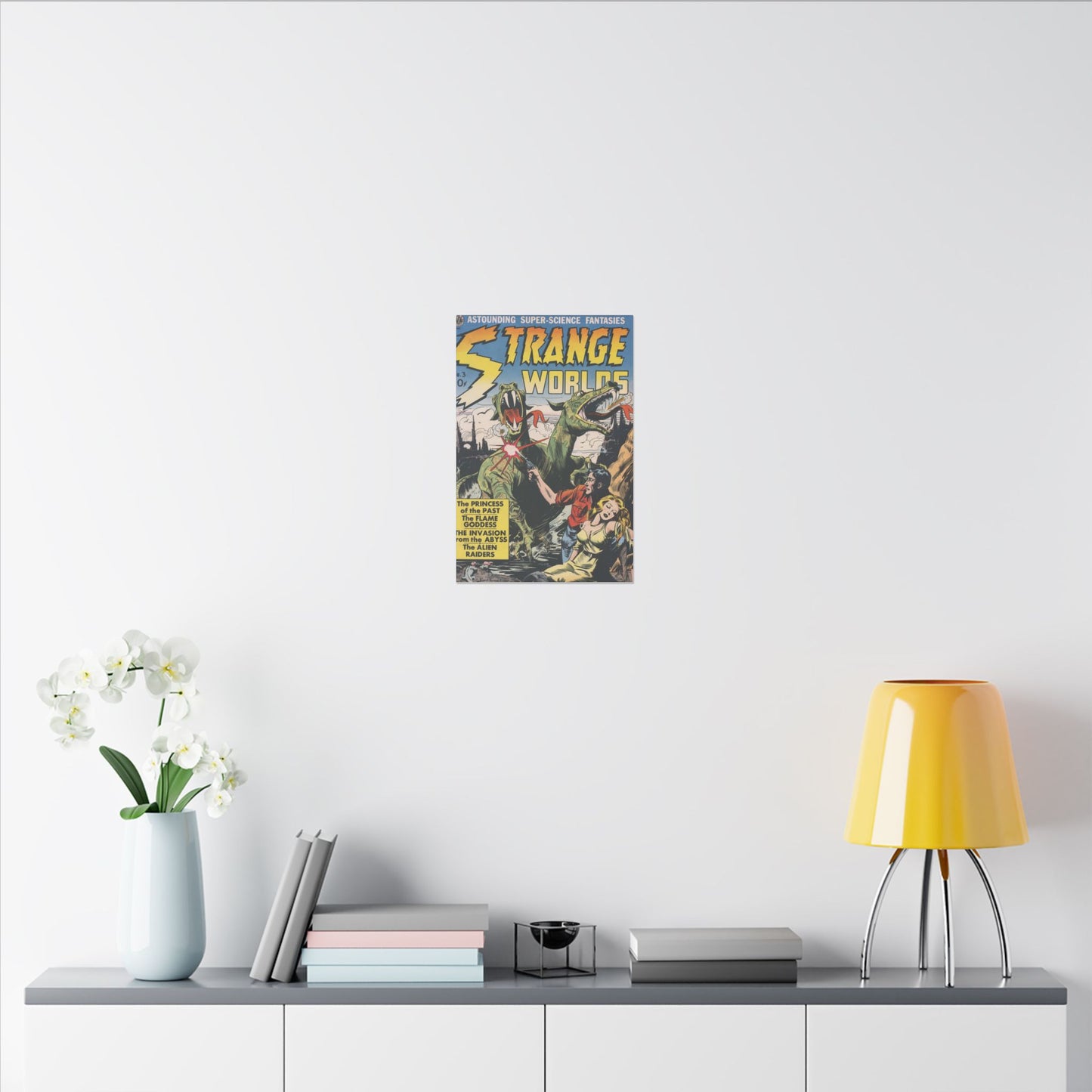 Vintage Inspired Canvas Art - Enigmatic Retro Worlds Print