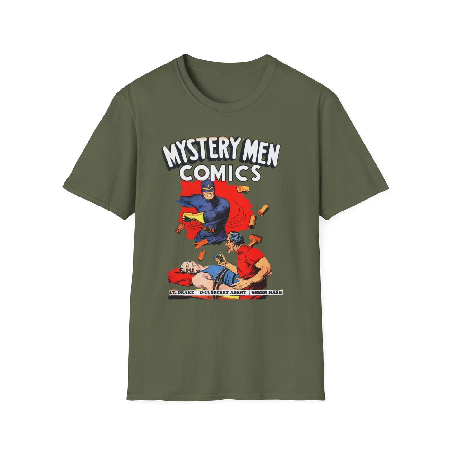 Retro Comics T-Shirt - Nostalgic Mystery Men Tee in Soft 100% Cotton, Perfect for Pop Culture Fans