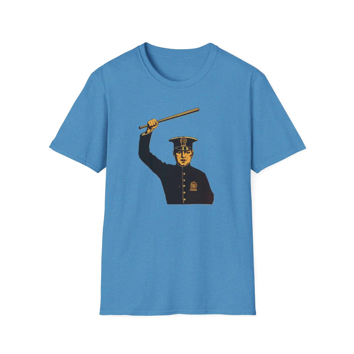 Vintage Policeman with Nightstick Unisex Softstyle Tee