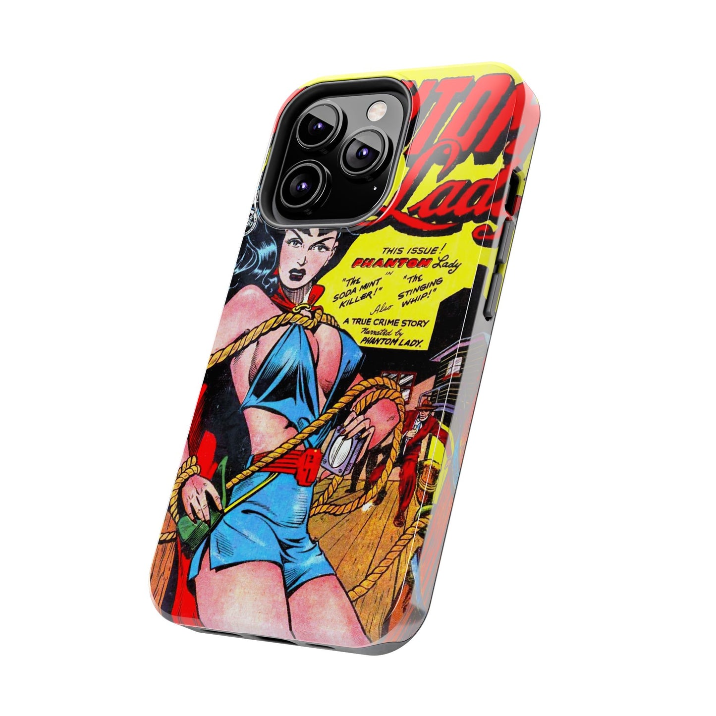 Vintage Phantom Lady Comic Book Phone Cover - Old School Male 