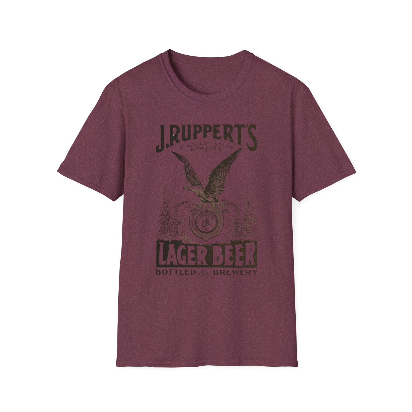 Retro Vintage J Rupperts Brewery T-Shirt - 100% Cotton Classic Fit for Beer Lovers