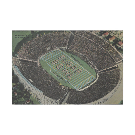 Vintage Aerial Illustration of the Sugar Bowl - Canvas Wall Art