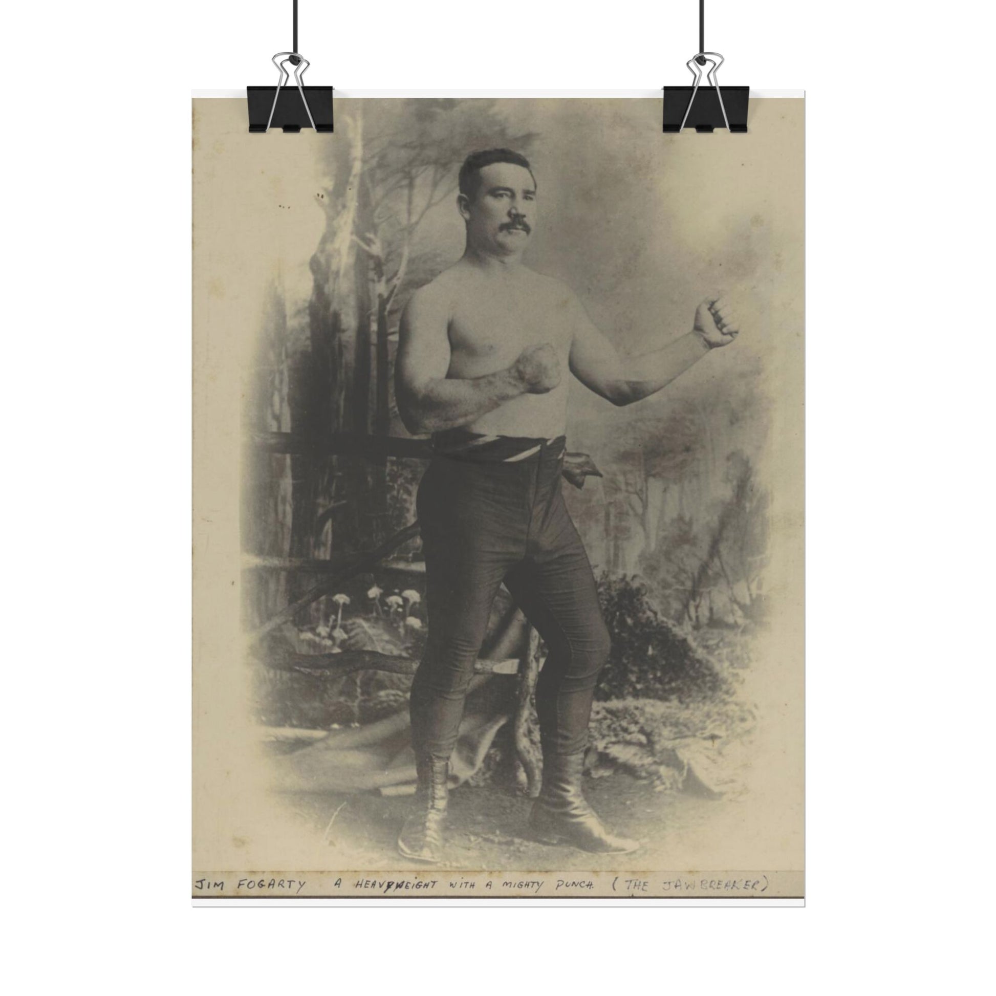 Legendary Fighter Jim Fogarty Posing Poster - - Old School Male 