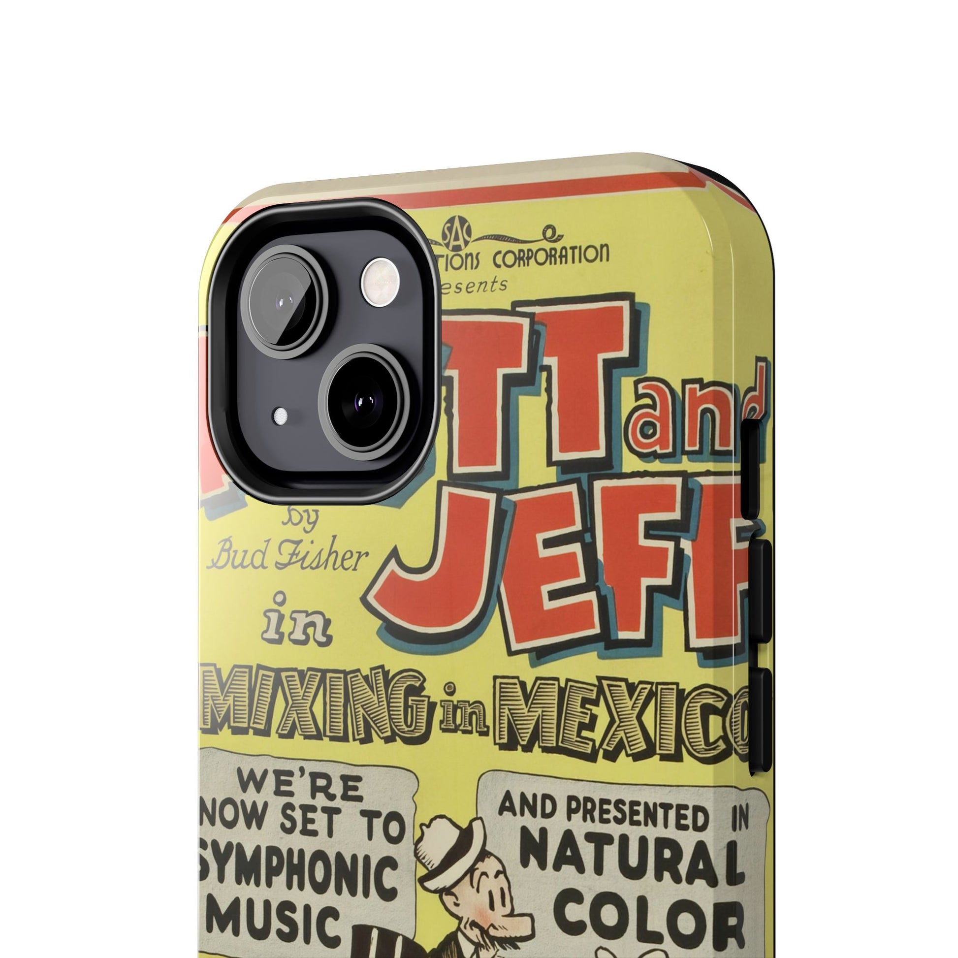 Durable Mutt and Jeff Phone Protection Cases - Old School Male 