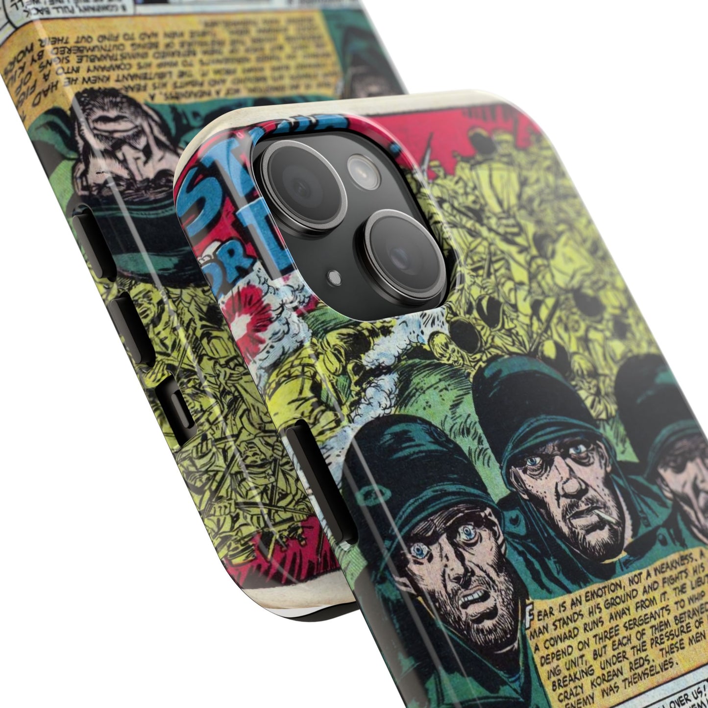 Vintage Military Comic-Inspired Phone Case