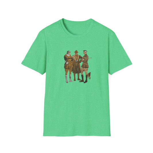 Three Soldiers Unisex Premium Cotton T-Shirt - Old School Male 