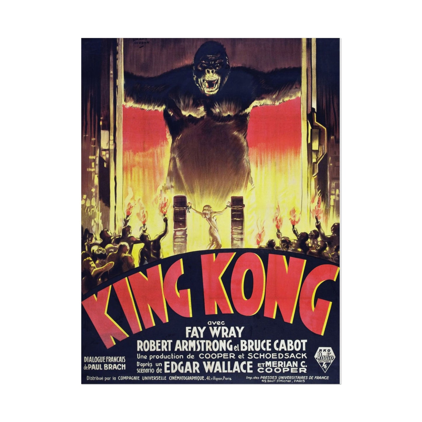 Poster Vintage King Kong French Movie Poster