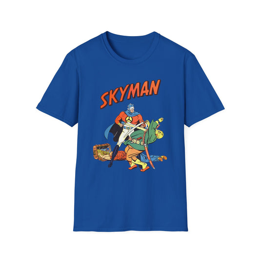 Vintage Comic T-Shirt: 100% Cotton Skyman Graphic Tee for Nostalgic Comic Fans