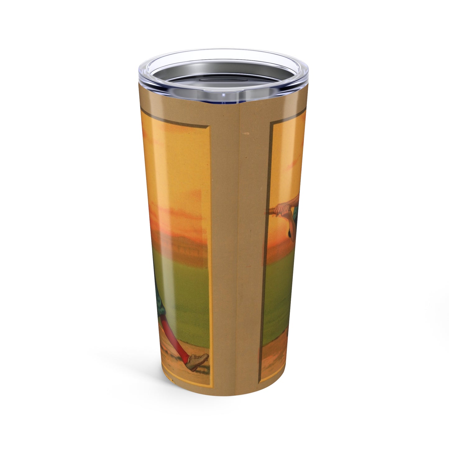 Retro Baseball Player Insulated Tumbler 20oz