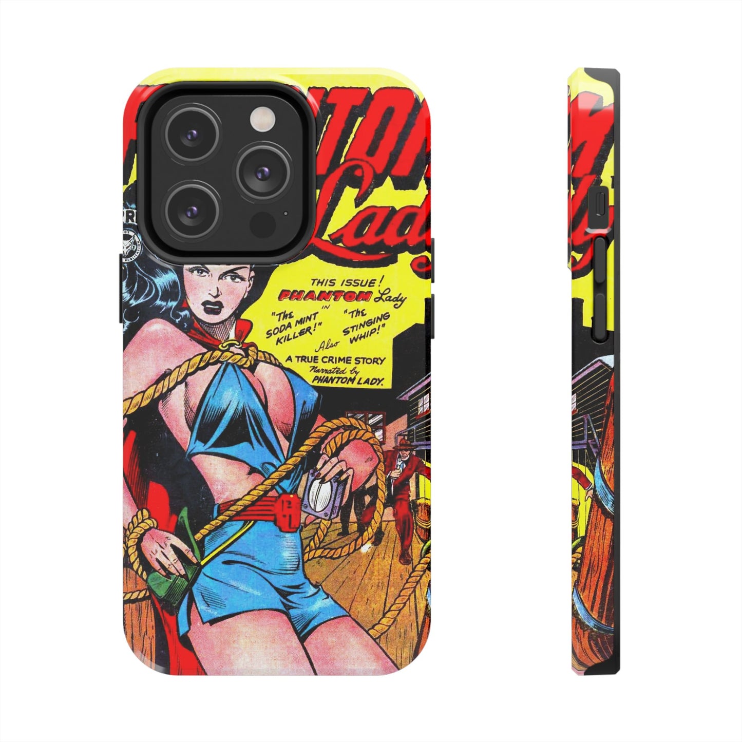 Vintage Phantom Lady Comic Book Phone Cover - Old School Male 