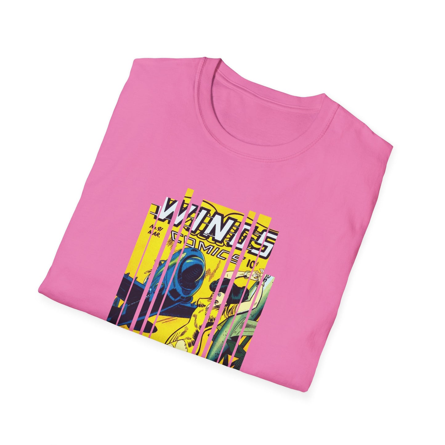 Vintage Comic Book Cover Unisex Softstyle Tee