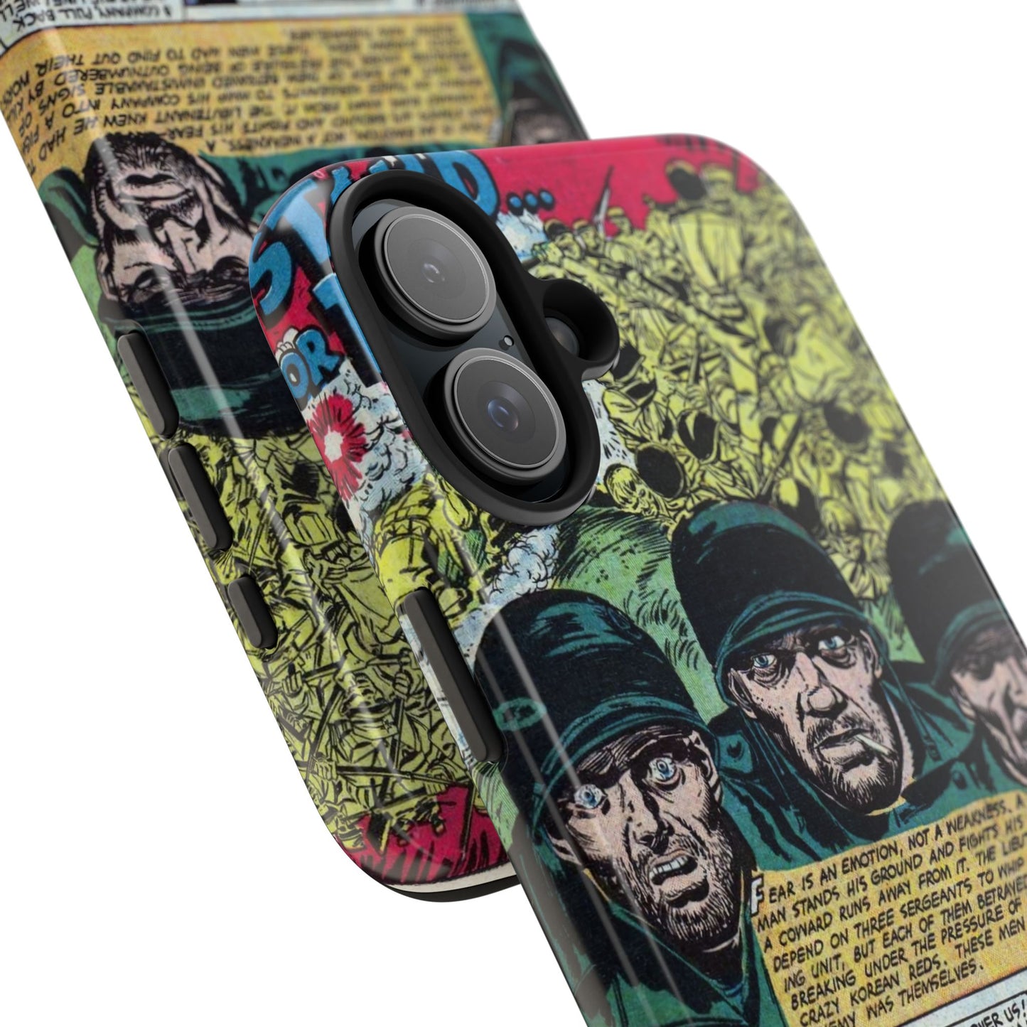 Vintage Military Comic-Inspired Phone Case