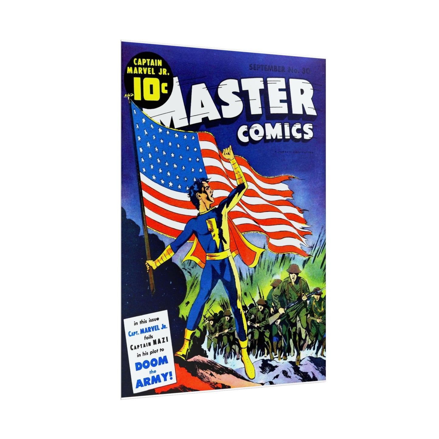 Retro September Number 30 Master Comics Cover Poster