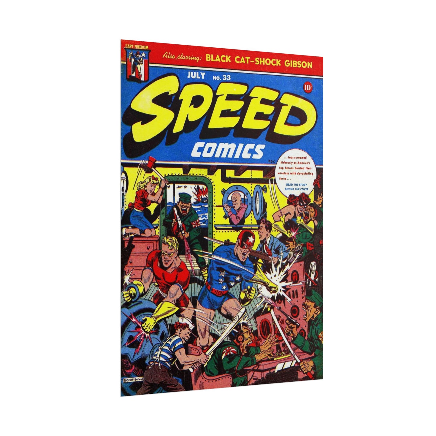 Retro Speed Comics Rolled Poster Rolled Posters