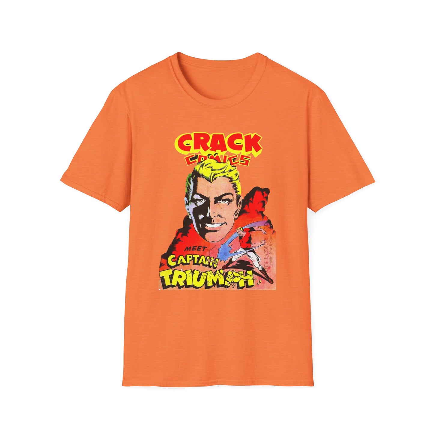 Vintage Comic T-Shirt - Retro Crack Design in Soft 100% Cotton for Comic Fans