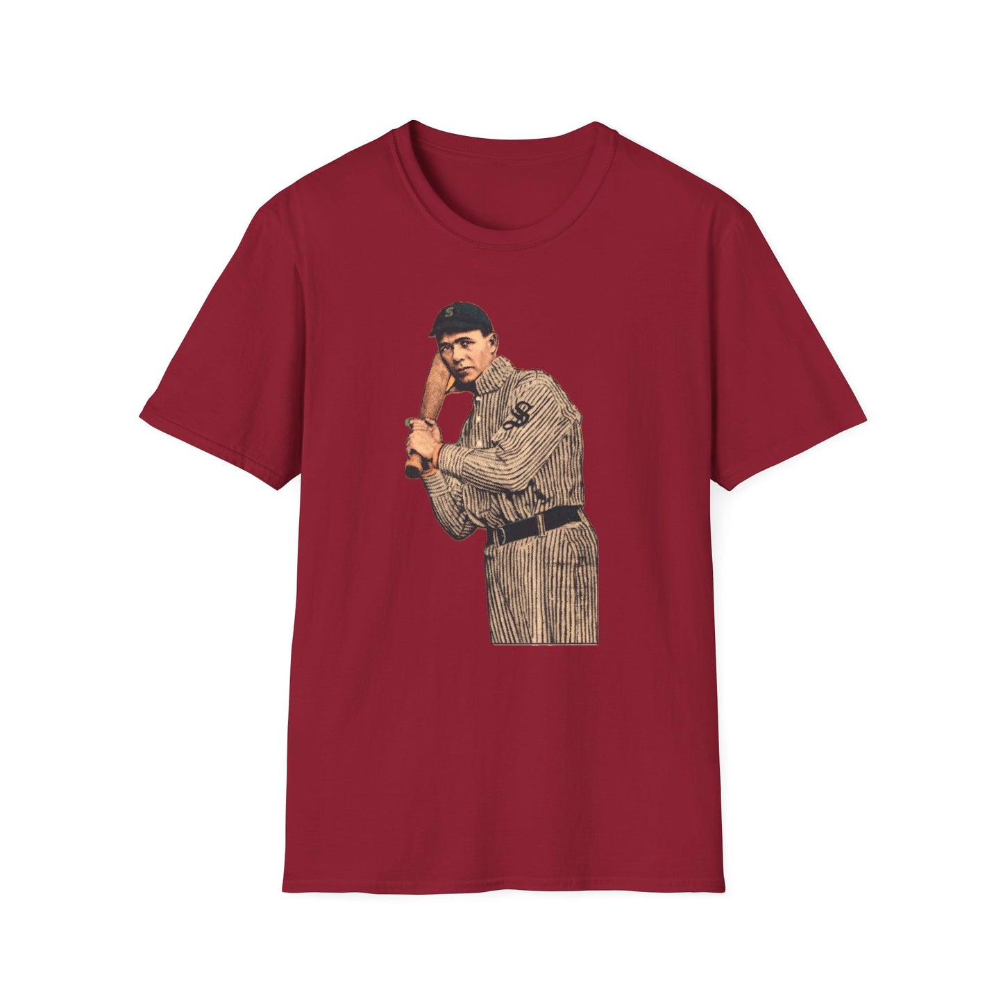 Retro Baseball Player T-Shirt - Old School Male 