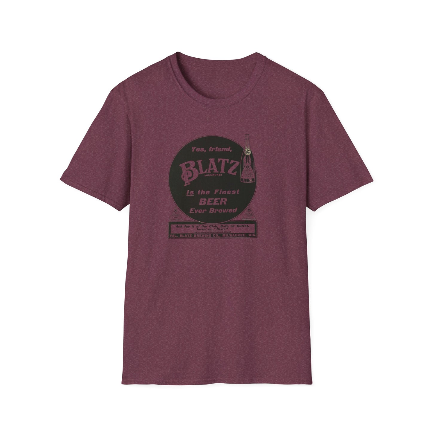 Vintage Blatz Brewing T-Shirt | 100% Cotton Retro Tee for Beer Lovers & Collectors