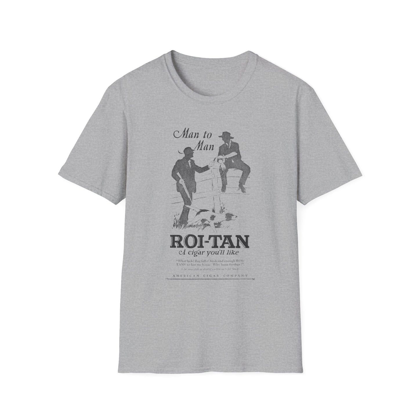 Vintage Roi Tan Cigar Ad T-Shirt - 100% Cotton, Classic Fit, Retro Style, Unisex