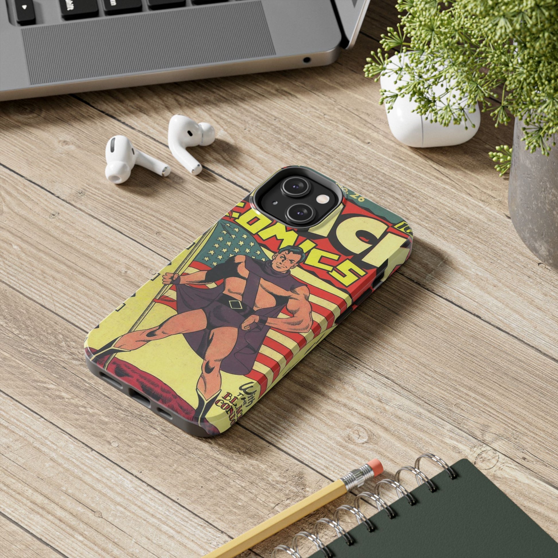 Vintage Comic Book Style Phone Case - Old School Male 