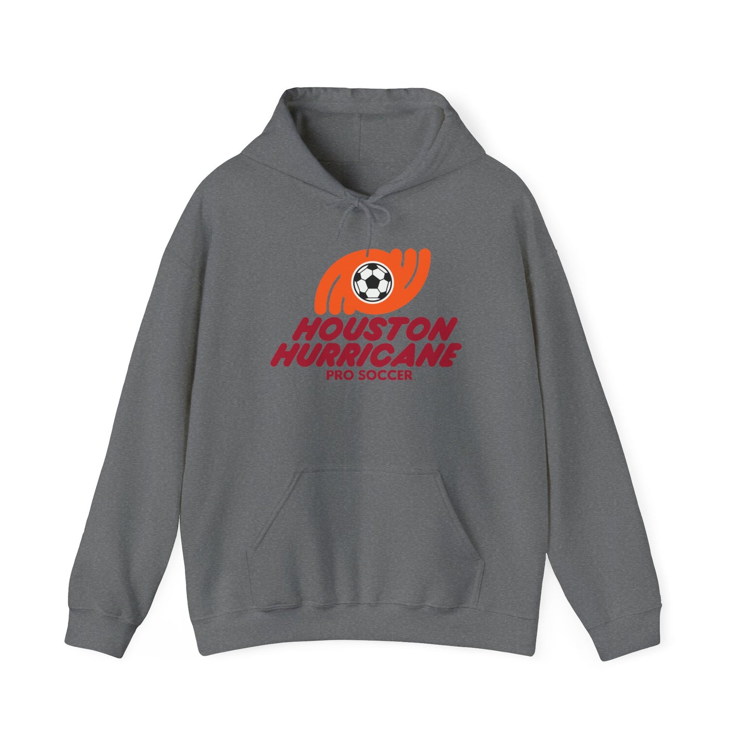 Houston Hurricane Soccer Hoodie - Unisex, Cozy Cotton-Poly Blend, Adjustable Hood, Pouch Pocket