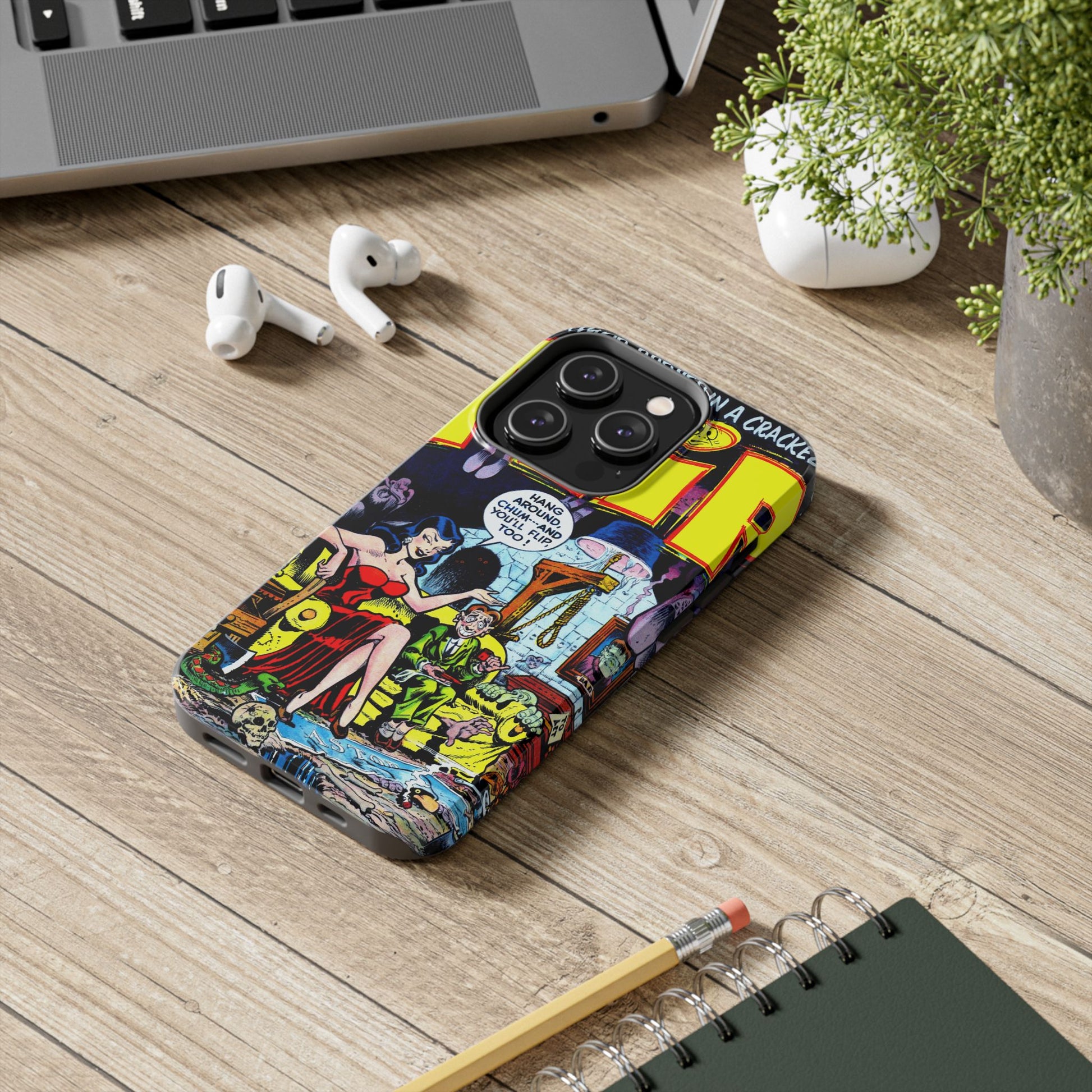 Vintage Comic Book Style Heavy-Duty Phone Cases - Old School Male 