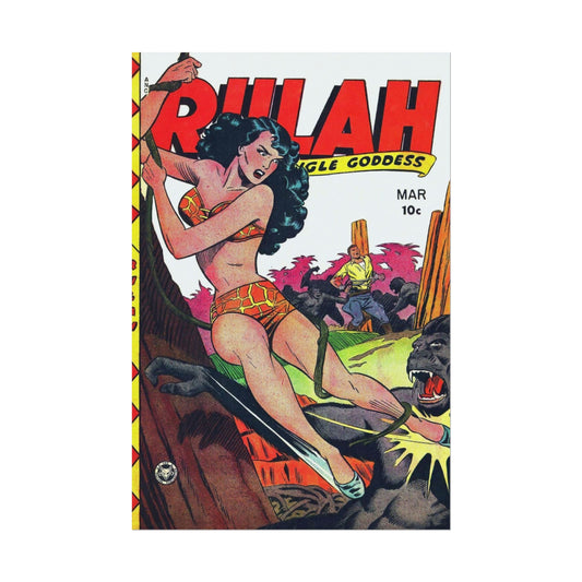 Retro Rilah Jungle Goddess Poster Print - Old School Male 